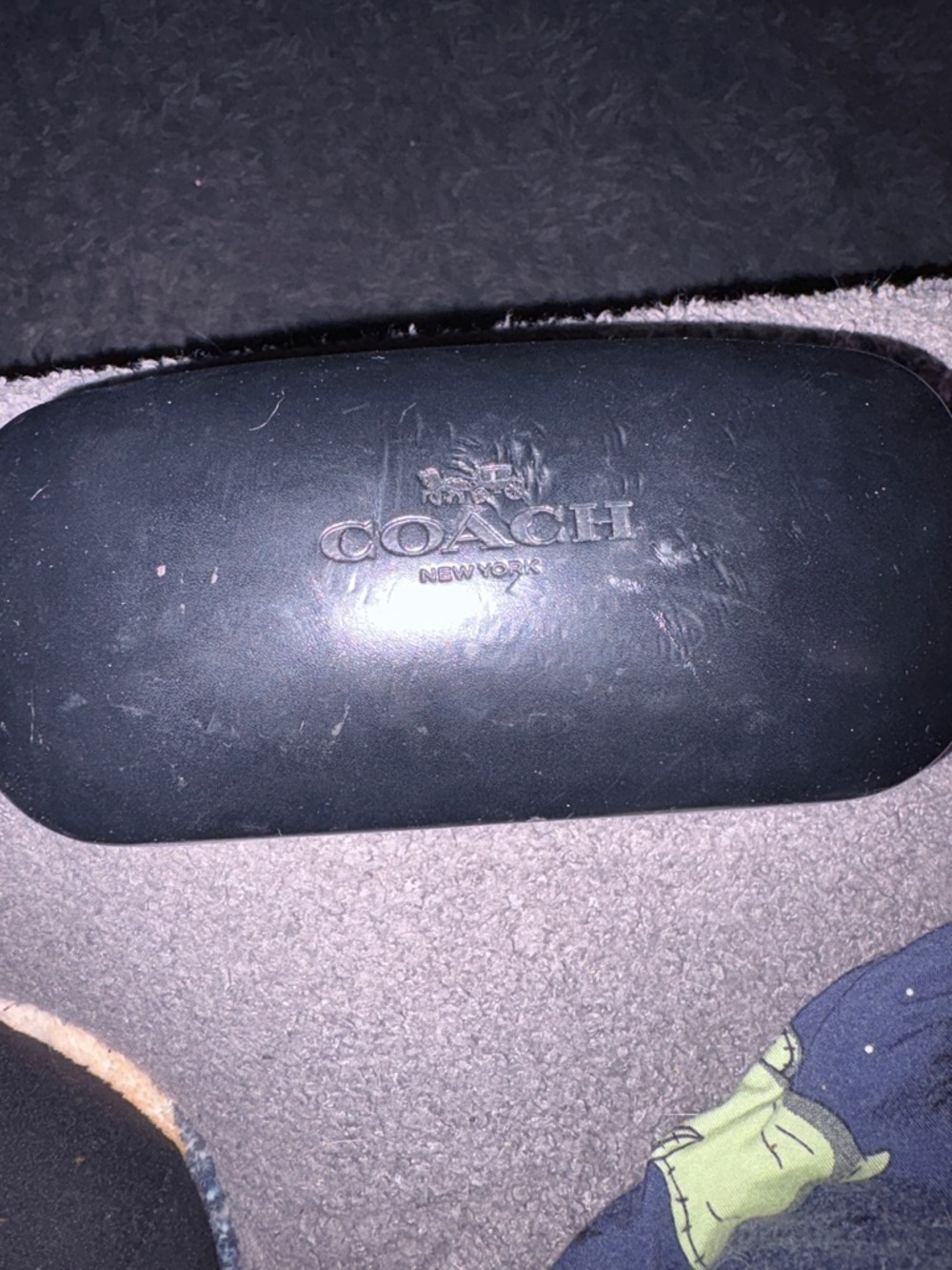 Coach Black Embossed Logo Sunglasses Case